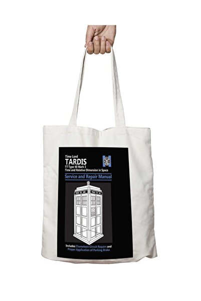 ART HEDİYE Dr Who II Side lasting Printed Washable Shoulder Tote Bag - Suitab...