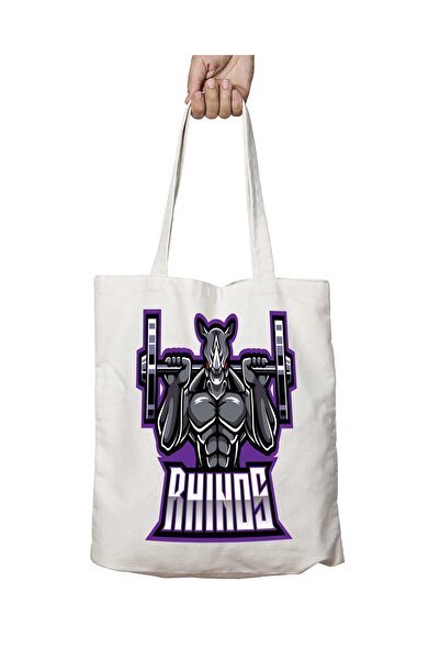 ART HEDİYE Rhino Gym - Мийка двостороння сумка з постійним принтом