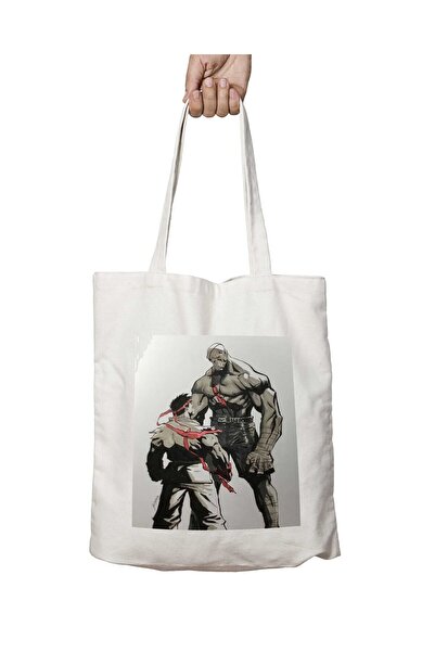 ART HEDİYE Ryu Vs Sagat Street Fighter - حقيبة مطبوعة قابلة للغسل، تدوم على ا...