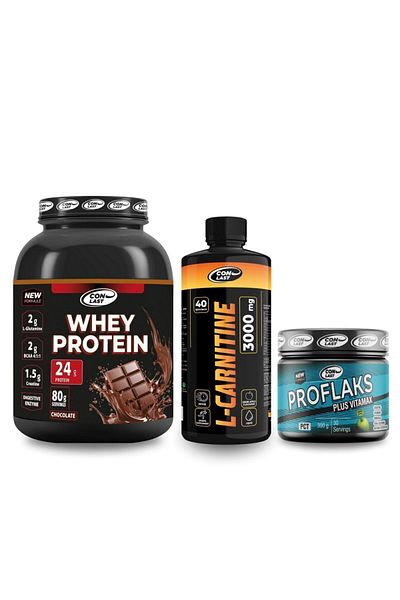 Conlast 1 Whey Protein L Carnetin Proflaks Plus Vitamax - Fitness Package Gift
