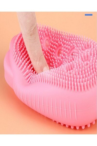 safestore Bath Scrub with Silicone and Sponge - Washcloth Scrub