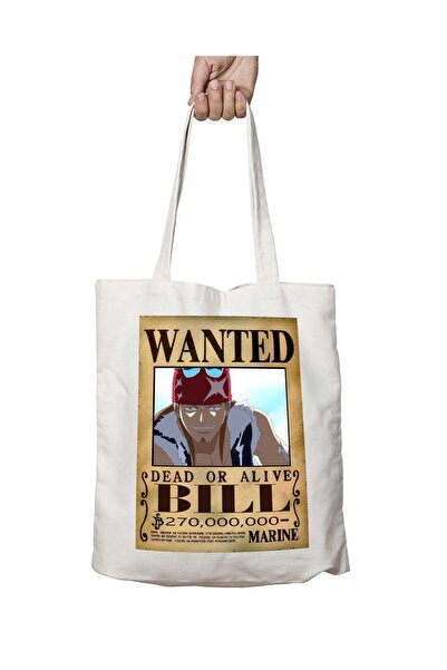 ART HEDİYE Wanted Bill Anime - حقيبة قابلة للغسل مطبوعة على الجانبين