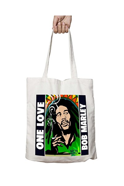 ART HEDİYE حقيبة بوب مارلي ون لوف قابلة للغسل، غطاء ألبوم مطبوع دائم على الجا...