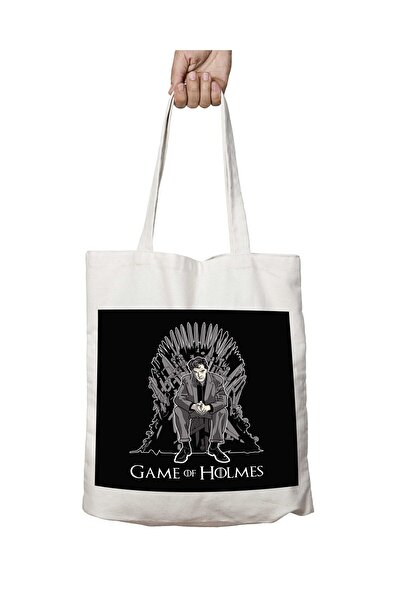 ART HEDİYE لعبة العروش شيرلوك هولمز - حقيبة كتف مطبوعة دائمة قابلة للغسل