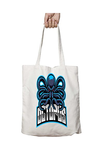 ART HEDİYE Octopus (2) - Washable Printed Two Sided Bag