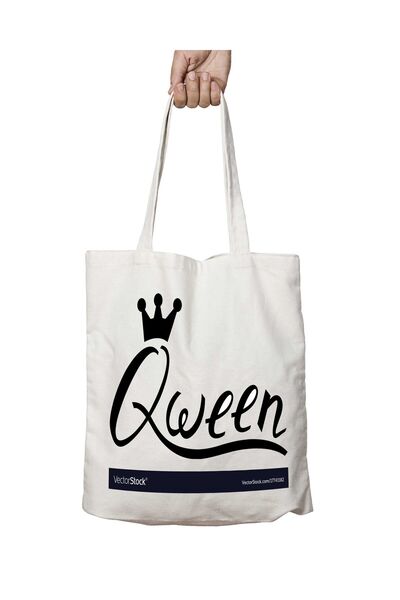 ART HEDİYE Queen Queen Washable Printed Permanent Bag - Two Sides