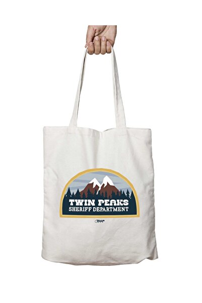 ART HEDİYE قسم Twin Peaks Sheriff - حقيبة قابلة للغسل مطبوعة على الجانبين