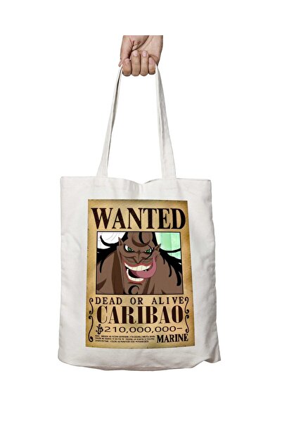 ART HEDİYE Caribao Anime Wanted - حقيبة تدوم طويلاً وقابلة للغسل على الجانبين