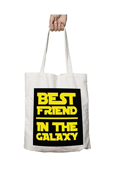ART HEDİYE GalaxY's Best Friend - Two Sides Permanent Printed Washable Bag