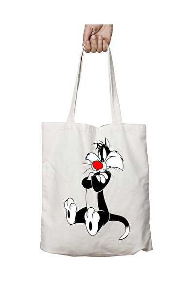 ART HEDİYE Looney Tunes Sylvester - Τσάντα ώμου με στάμπα που πλένεται σε δύο όψεις