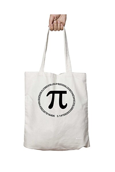 ART HEDİYE Two Sided Permanent Printed Pi Circle Washable Bag