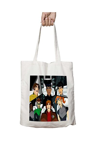 ART HEDİYE حقيبة كتف فولتران قابلة للغسل - مطبوعة بشكل دائم على الجانبين، للمدرسة والشاطئ