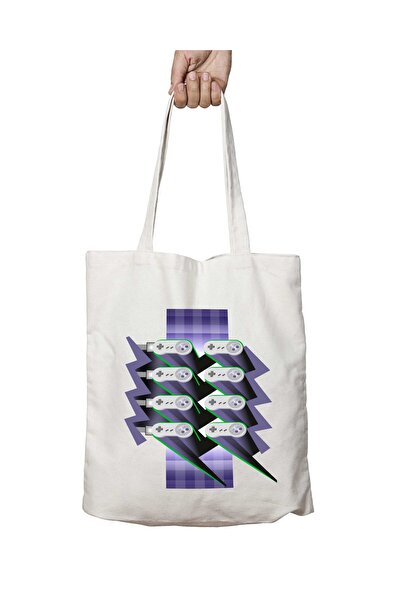 ART HEDİYE Snes1 - Двосторонній мішок для школи та пляжу з постійним принтом,...