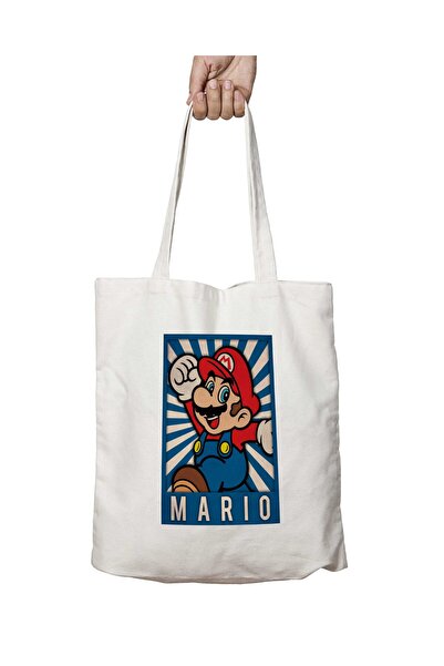 ART HEDİYE ماريو 2 - حقيبة كتف مطبوعة دائمة قابلة للغسل