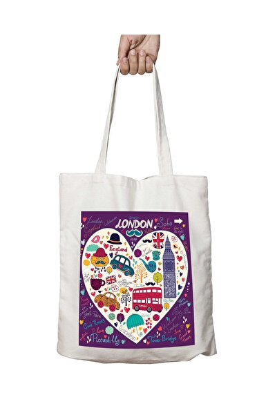 ART HEDİYE لندن وإنجلترا تحت عنوان - حقيبة كتف دائمة قابلة للغسل، مطبوعة على ...