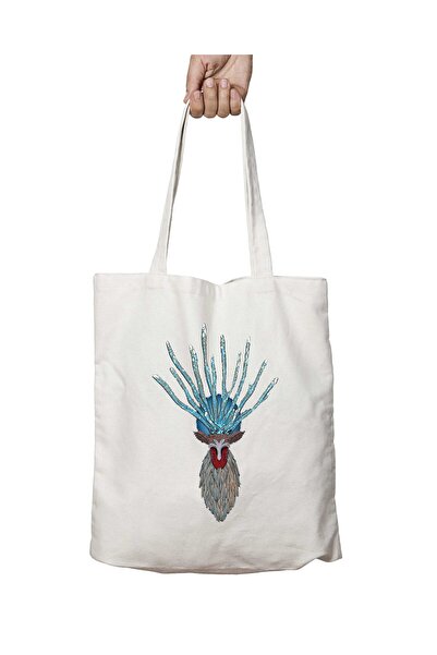 ART HEDİYE Studio Ghibli Shishigami Face - Μόνιμες τσάντες δύο όψεων που πλέν...