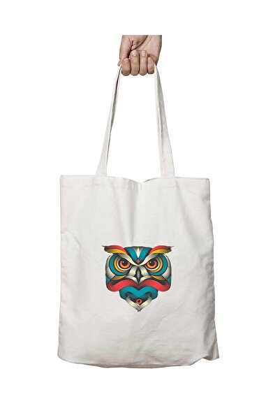 ART HEDİYE حقيبة دائمة مطبوعة على شكل بومة قابلة للغسل - وجهان