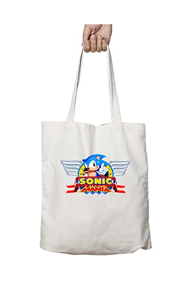 ART HEDİYE سونيك مانيا - حقيبة مطبوعة دائمة قابلة للغسل، جناح على الجانبين