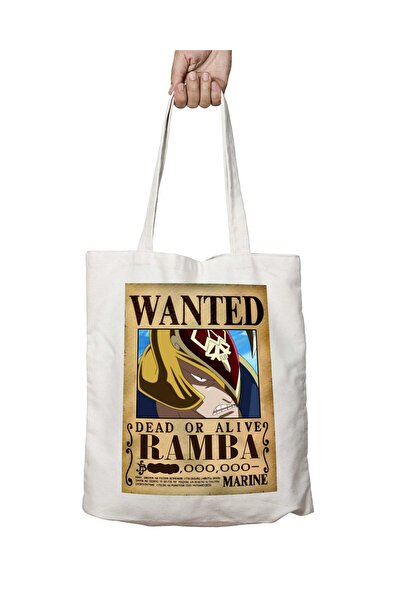 ART HEDİYE Ramba Anime Wanted - حقيبة قابلة للغسل مطبوعة على الجانبين