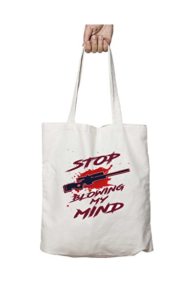 ART HEDİYE Stop Blowing mY Mind - Two Sided Permanent Printed Washable Bag
