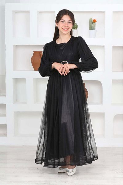 Asortix Βραδινό φόρεμα Hijab με μακριά γραμμή για νεαρή κοπέλα