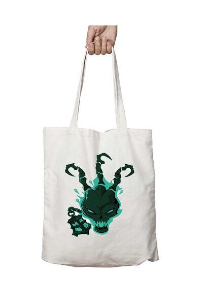 ART HEDİYE حقيبة كتف قابلة للغسل ومطبوعة على الجانب الثاني من Thresh Character
