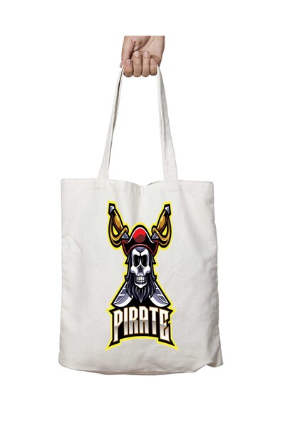 ART HEDİYE Pirates Printed Washable Bag - Two Sides Permanent