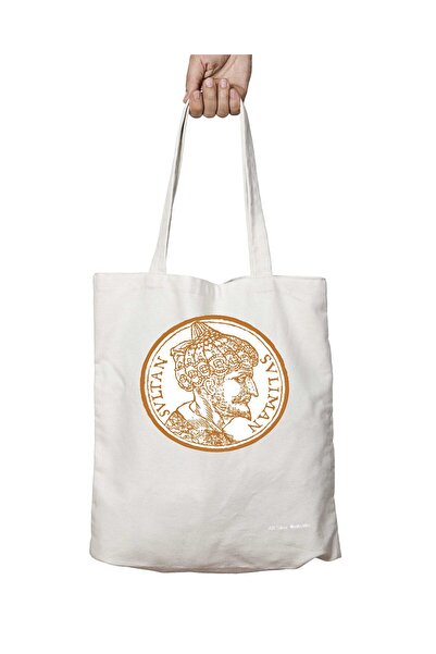 ART HEDİYE Sultan Solomon Printed Washable Bag - Lasting and Washable Side