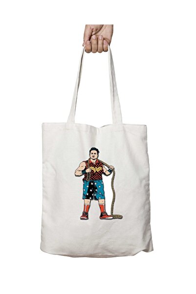 ART HEDİYE Wonder Woman - Two Sides Permanent Printed, Washable Shoulder Tote...