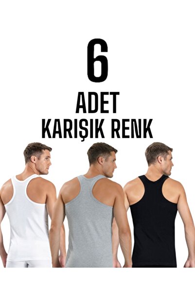 Gümüş İç Giyim Pachet mixt de 6 maiouri sportive pentru bărbați, cu bretele î...