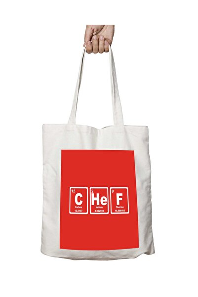 ART HEDİYE Chef Periodic - حقيبة قابلة للغسل بطباعة دائمة على الجانبين