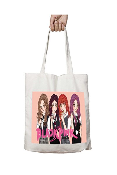 ART HEDİYE Grupna muzika - Black Pink Permanent Štampano Perivo Torba