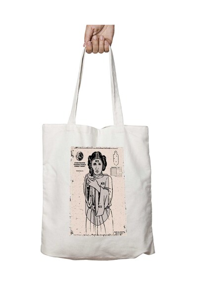 ART HEDİYE حقيبة كتف قابلة للغسل بطباعة دائمة على الجانبين من Star Wars Princ...