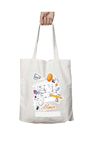 ART HEDİYE حقيبة كتف قابلة للغسل بطباعة دائمة على الجانبين من المهندس المعماري