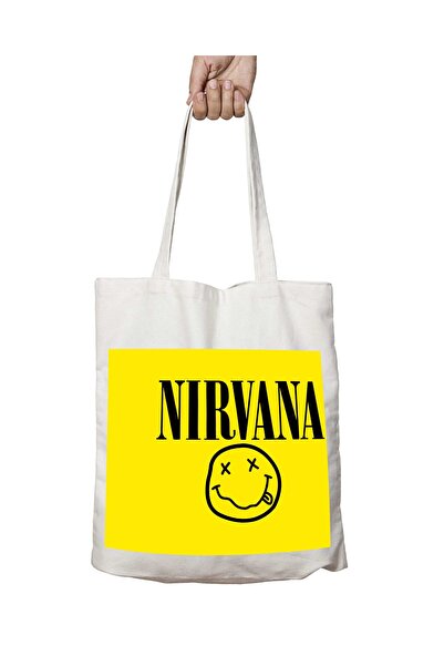 ART HEDİYE نمط أيقونة نيرفانا - حقيبة مطبوعة قابلة للغسل ودائمة