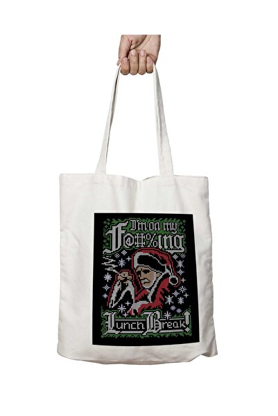 ART HEDİYE Bad Santa - Сумка з принтом, що можна прати, двостороння - Різдвян...