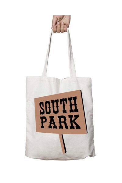 ART HEDİYE حقيبة ساوث بارك مطبوعة على الجانبين وقابلة للغسل - حقيبة كتف للمدرسة والشاطئ