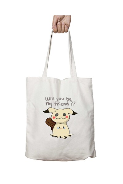 ART HEDİYE ميميكيو - حقيبة كتف دائمة قابلة للغسل للمدرسة والشاطئ، مطبوعة على ...