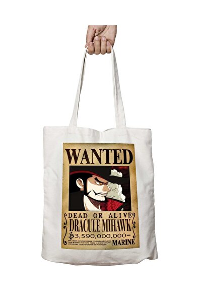 ART HEDİYE Wanted Dracule Mihawk Anime - حقيبة دائمة قابلة للغسل على الجانبين
