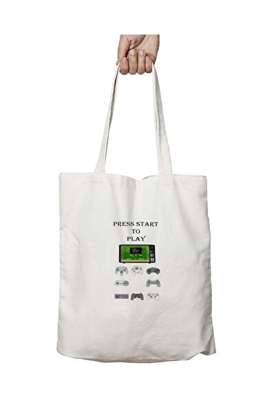 ART HEDİYE Start Press - حقيبة كتف قابلة للغسل ومطبوعة على الجانبين