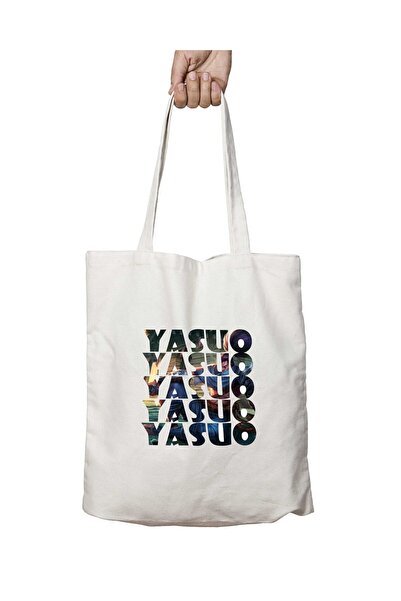ART HEDİYE Yasuo Text Printed - Two Sides Permanent Washable Bag