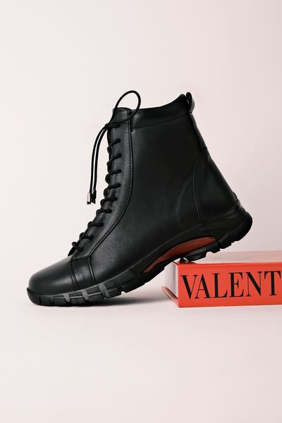 MY DERİ Жіночі черевики Ovvay - натуральна шкіра, шнурівка, блискавка 2536