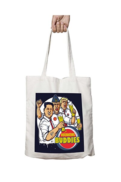 ART HEDİYE حقيبة قابلة للغسل مطبوعة من World Leader Drinking Buddies - بوتين ...