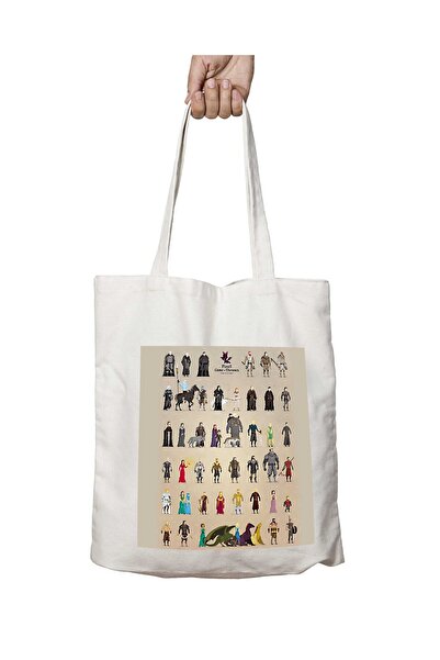 ART HEDİYE حقيبة كتف Game Of Thrones Pixel - قابلة للغسل بشكل دائم على الجانبين