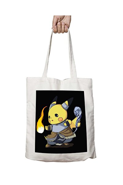 ART HEDİYE The Last Airbender Pikachu Pokemon - حقيبة كتف للمدرسة والشاطئ قاب...