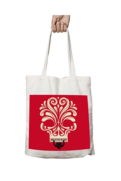 ART HEDİYE Pianist Two-Sided Permanent Printed Washable School Beach Shoulder...