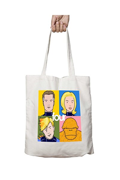 ART HEDİYE Fantastic Four - Best Of Blur (2) Geantă lavabilă cu imprimeu perm...