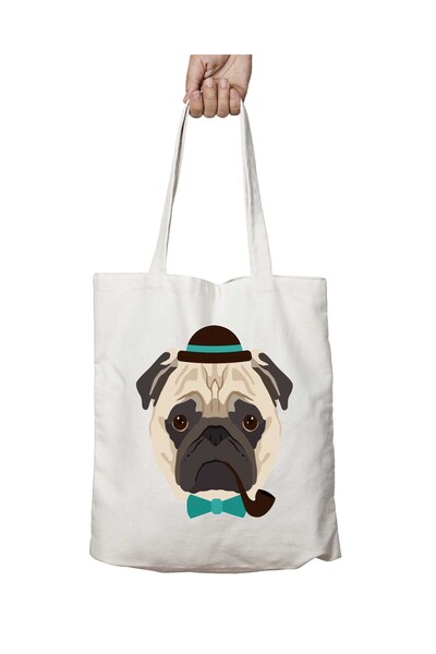 ART HEDİYE Pug Perfil Printed Washable Bag - Lasting and StYlish Design