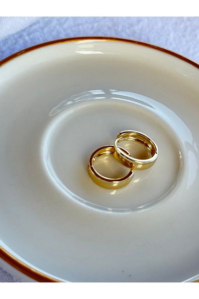 MİNİK ADIMLAR Steel Hoop Earrings - Little Steps