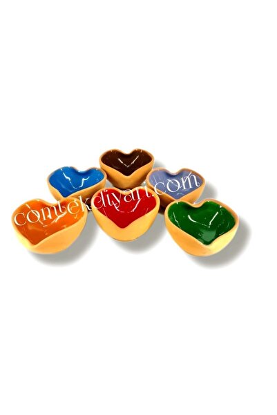 çömlek diyarı 6-Piece Bowl Set with Heart and Turkish Delight